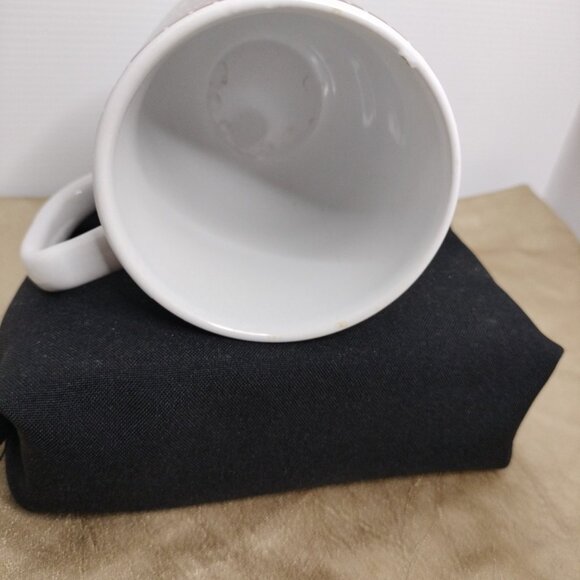 Let’s Dine Stoneware Brown Cat Wearing Orange Glasses Red Bow Tie Coffee Tea Mug - Picture 7 of 8